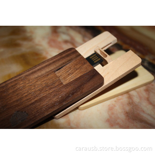 maple walnut wood Usb drive cards rotary card flash disk creative personalized business gifts wholesale custom CaraUSB
